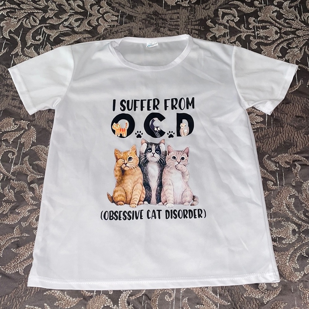 Obsessive Cat Disorder shirt size small cat lady shirt